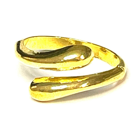 New Teardrop Ring Size 5 6 7 8 9 Adjustable 18k Gold 925 Trendy Jewelry S24 - Picture 3 of 5
